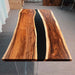 Modern live edge epoxy dining table for a luxury dining room