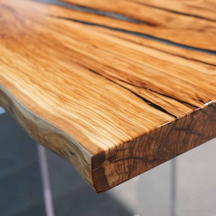 Custom Olive epoxy dining table for a luxury home