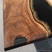 Luxury walnut epoxy boardroom table with metallic gold flakes