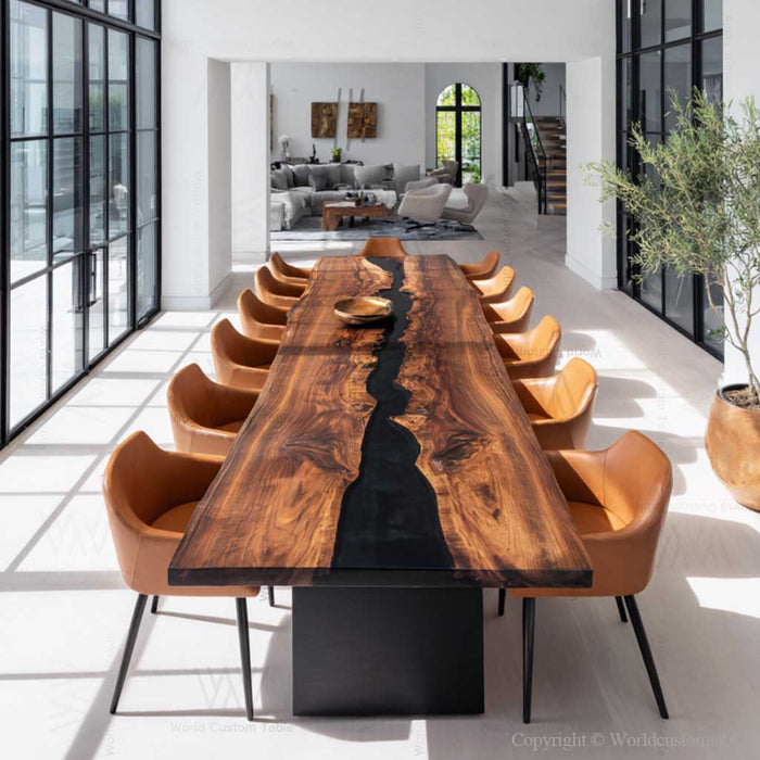 Large epoxy meeting table built for modern American office environments