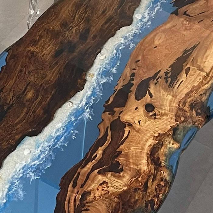 Large Epoxy River Table Made from Premium Black Walnut