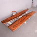 Large walnut dining table with crystal clear epoxy resin for spacious dining rooms