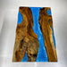 live edge epoxy coffee table with blue resin and natural wood