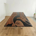 Live edge walnut resin river table in stock for boardroom or dining use