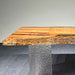 Detailed view of the live edge craftsmanship and smooth resin finish of the 36×72 table.