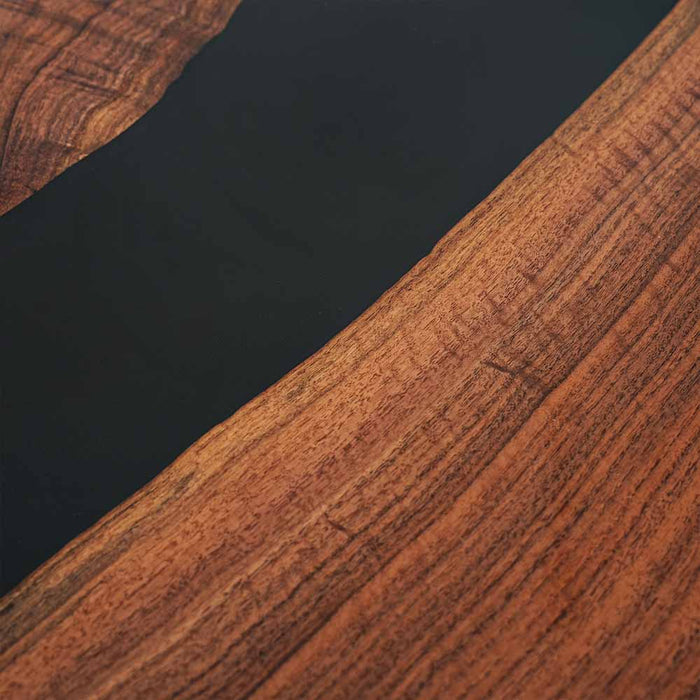 Luxury Black Epoxy Black Walnut Dining Table