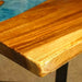 Luxury walnut epoxy river table in blue and green resin shades