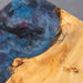 Luxury poplar wood and galaxy resin river dining table
