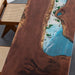 Luxury walnut resin table for dining or office