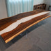 Luxury walnut resin dining room table for upscale homes