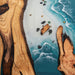 Mediterranean olive wood resin furniture with artistic flow