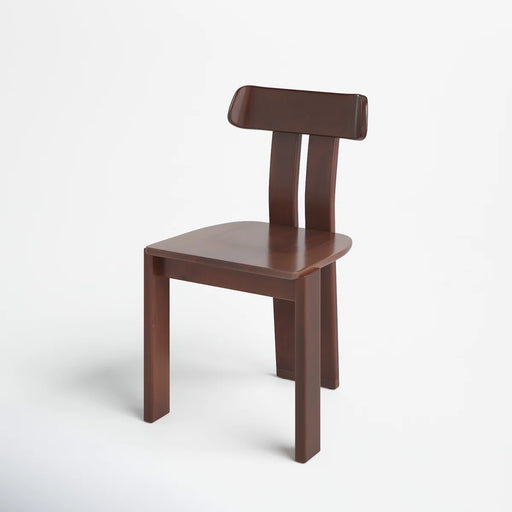 Brown wooden chair on a white background