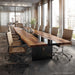 extra large wooden black epoxy conference table for american offices in california