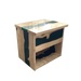 Modern bedroom furniture featuring ash wood epoxy table.