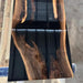 Modern black walnut console table with epoxy resin