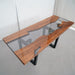 modern black walnut epoxy dinning table for dining room