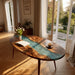 wooden epoxy dinning coffee table for modern living rooms in Miami