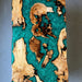 Modern burl green epoxy dining table for contemporary home interiors