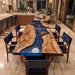 Luxury live edge olive wood epoxy dinning table