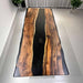 Modern boardroom walnut table with built in power outlets