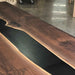 smooth wooden epoxy dinning table for modern american homes in los angeles