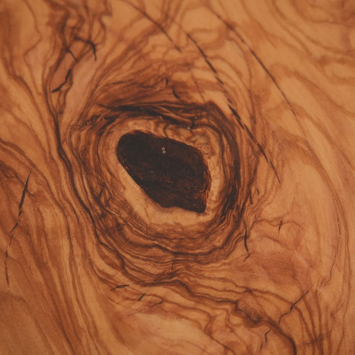 Modern kitchen table for 6-8 people with olive wood and resin.