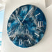 Modern resin wall clock decorated with crystals and stones