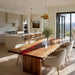 Custom walnut resin dining table for modern interiors