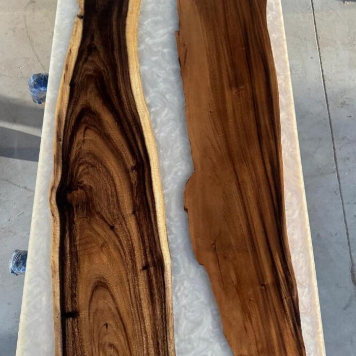 Modern walnut resin dining table for contemporary homes