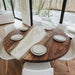 round black walnut white epoxy dinning table for homes & restaurants in florida