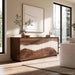 Handmade epoxy cabinet designed for stylish living room storage and decor
