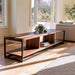 Black epoxy cabinet tabletop featuring natural black walnut grain and dark resin