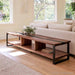 Epoxy cabinet with two solid wood middle shelves and a sturdy wooden bottom shelf