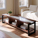 Black walnut epoxy cabinet with pearl white resin tabletop and solid wood shelves