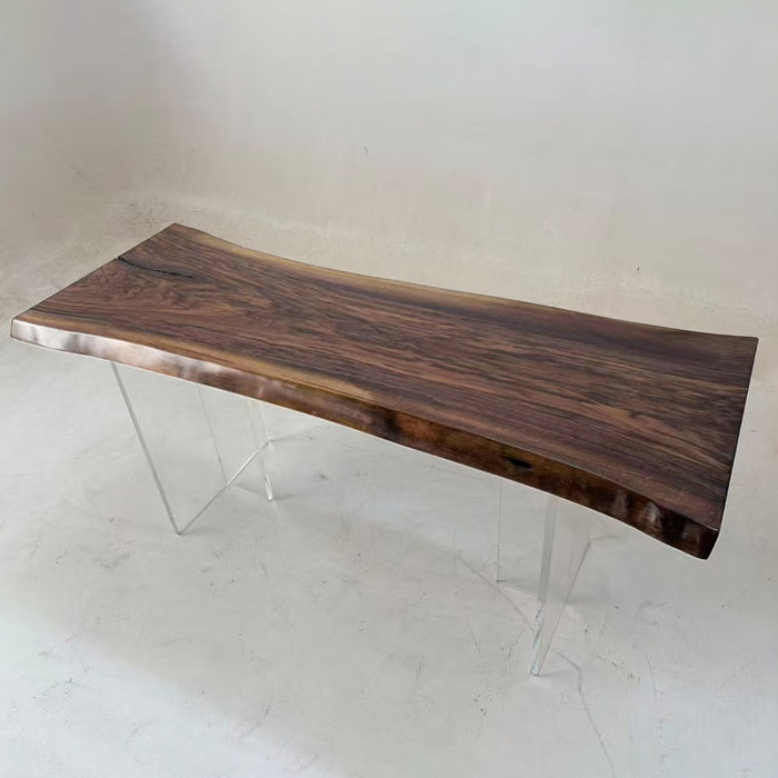 natural black walnut dining room table for a modern home