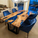 Natural grain olive wood epoxy dinning table with resin