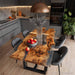 olive wood clear epoxy dining table luxury centerpiece in modern home