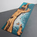Luxury olive wood dining table with clear resin river design