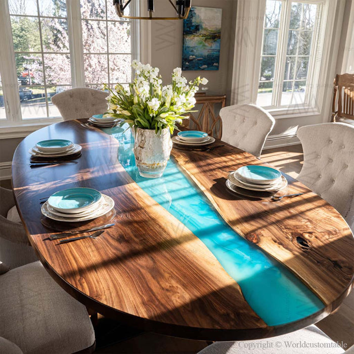 epoxy dinning table for dinning rooms & living spaces in los angeles