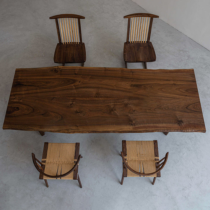 Premium handcrafted black walnut wood table showcasing smooth finish and elegant grain