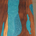 Ready to Ship Blue Epoxy Walnut Dining Table