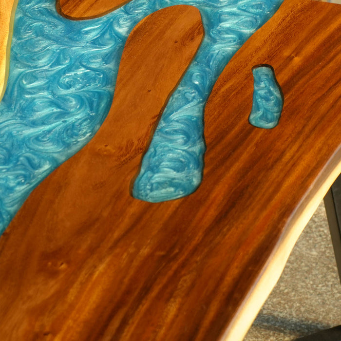 Ready to ship walnut epoxy resin dining table from USA stock
