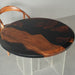 Handcrafted black walnut epoxy table with modern statement design