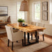 Rustic California-style olive wood dining table for kitchen or living area