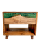 Solid walnut epoxy bedside table in a modern luxury furniture style.