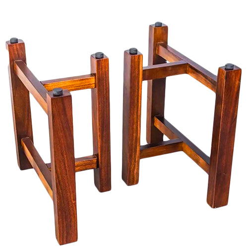 Handcrafted solid wood table legs for epoxy resin and live edge wood tables in designer and luxury settings