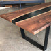 matte wooden black epoxy dinning table for homes & offices in los angeles