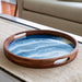 Walnut resin serving tray for charcuterie and appetizers