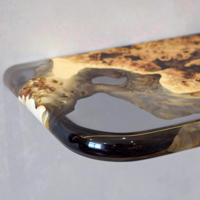 Decorative tray with a tortoiseshell pattern on a white background