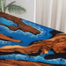 Unique Olive Wood and Resin Conference Table Custom Made